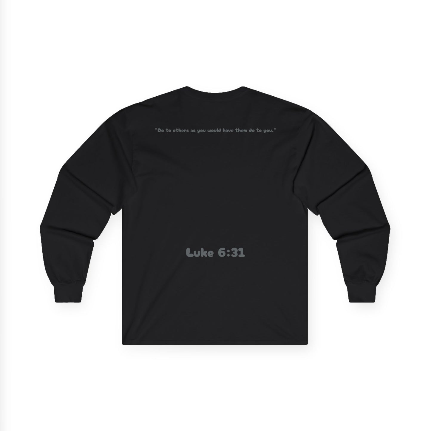 Faith-Inspired Unisex Long Sleeve Tee, Inspirational Shirt, Christian Gift, Bible Verse Apparel, Choose God, Luke 6:31