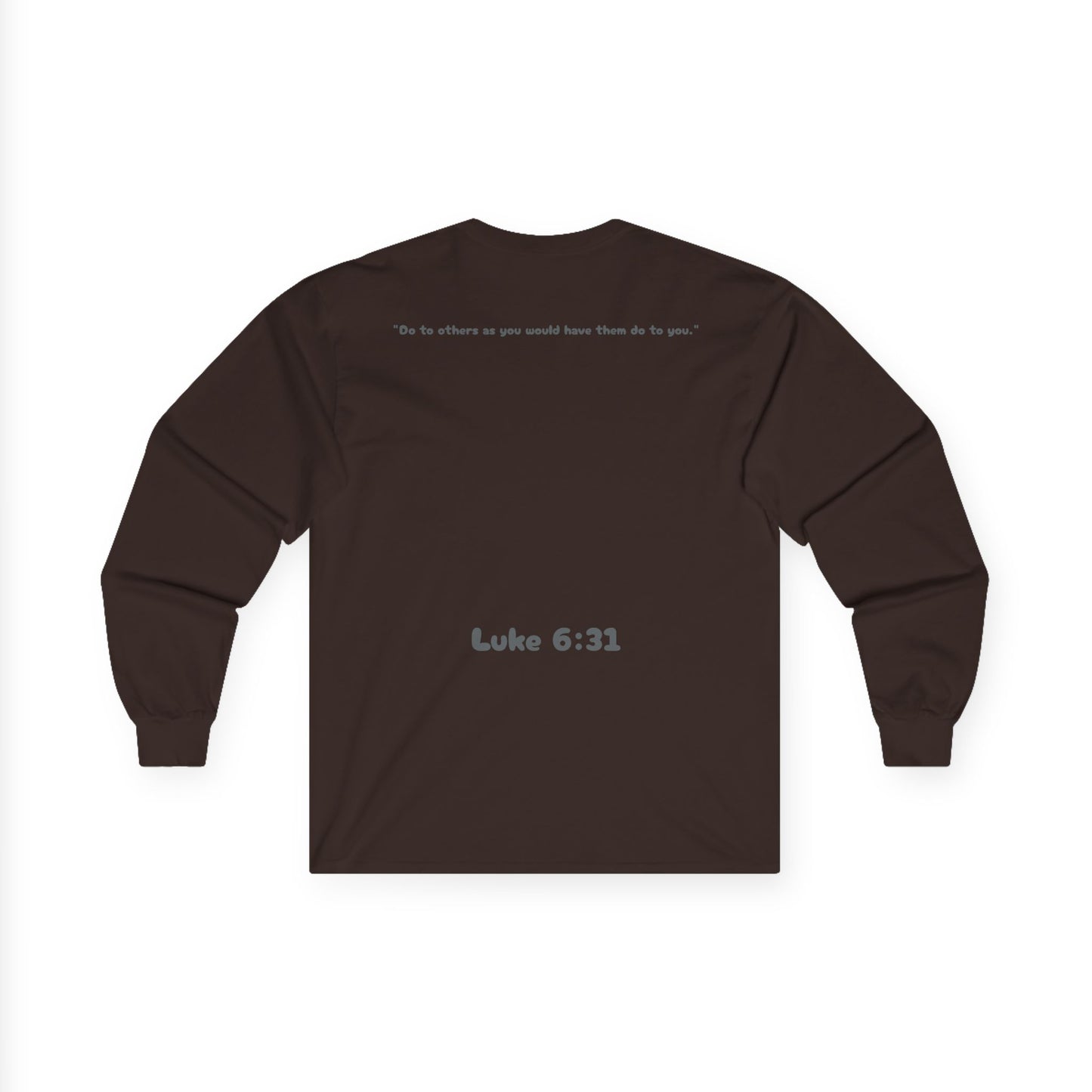 Faith-Inspired Unisex Long Sleeve Tee, Inspirational Shirt, Christian Gift, Bible Verse Apparel, Choose God, Luke 6:31